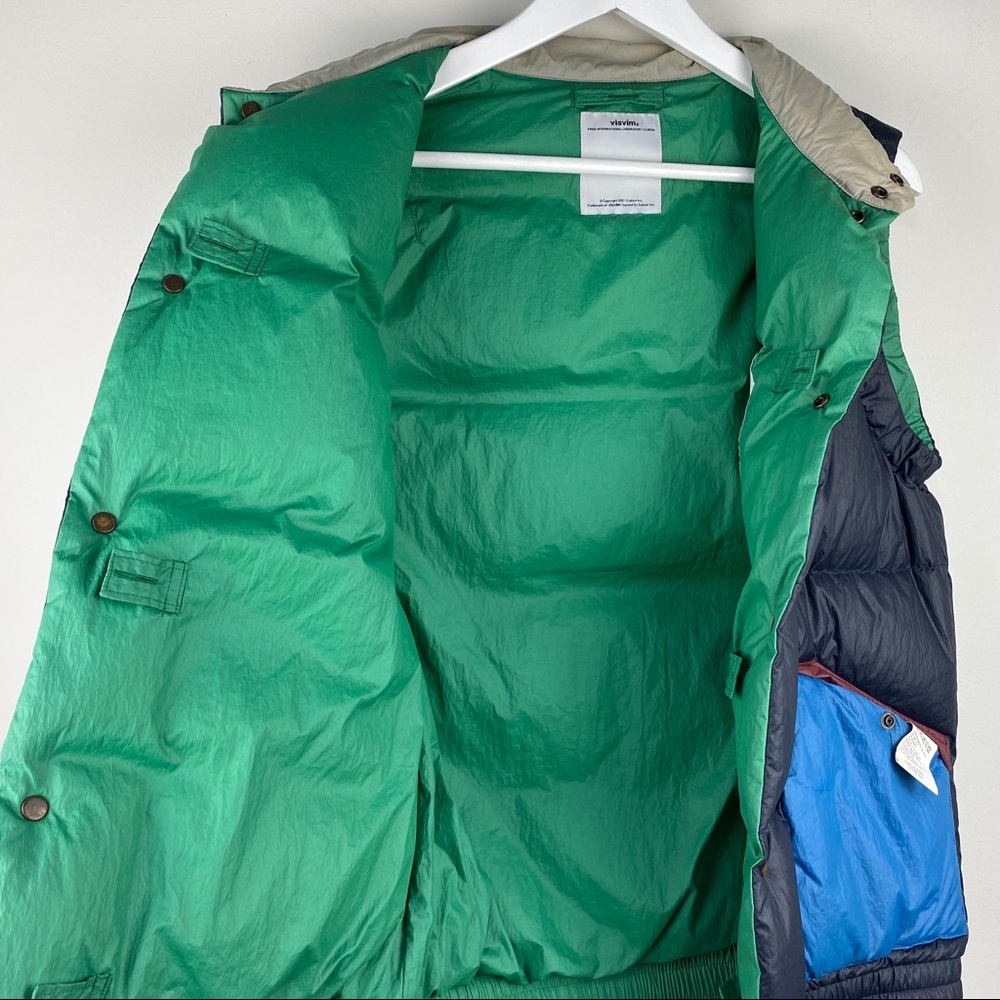 Visvim Insulator Down Vest Multicolor Men's Size Medium - Picture 9 of 9